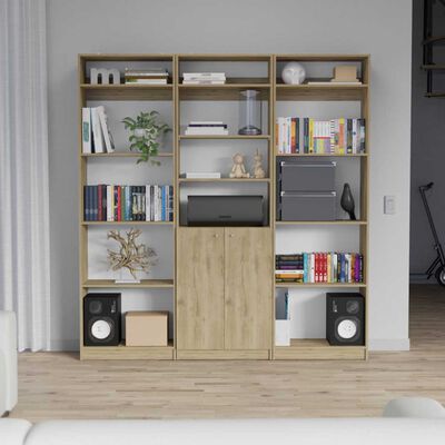 Imagen 1 del producto 2 Estantes 4 Repisas + Estante 2 Puertas + 3 Complementos TuHome Home Macadamia