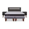 Cama Europea CIC Base Dividida 2 Plazas Ortopedic + Respaldo + 2 Veladores Munich