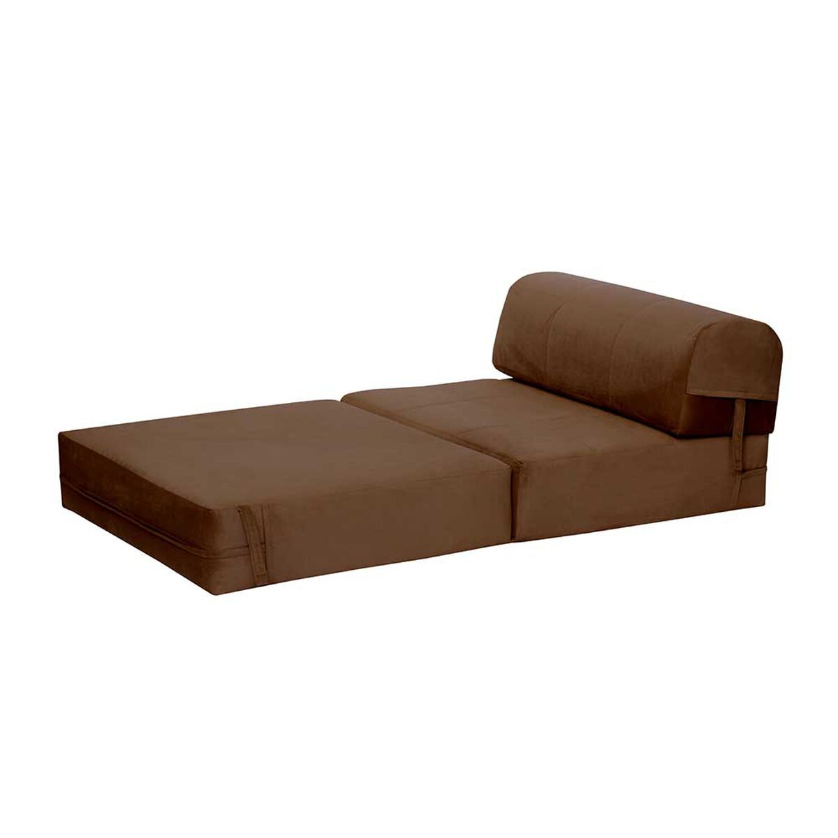 Sof&aacute; Cama Latam Home Velvet Siena 1 Cuerpo Chocolate