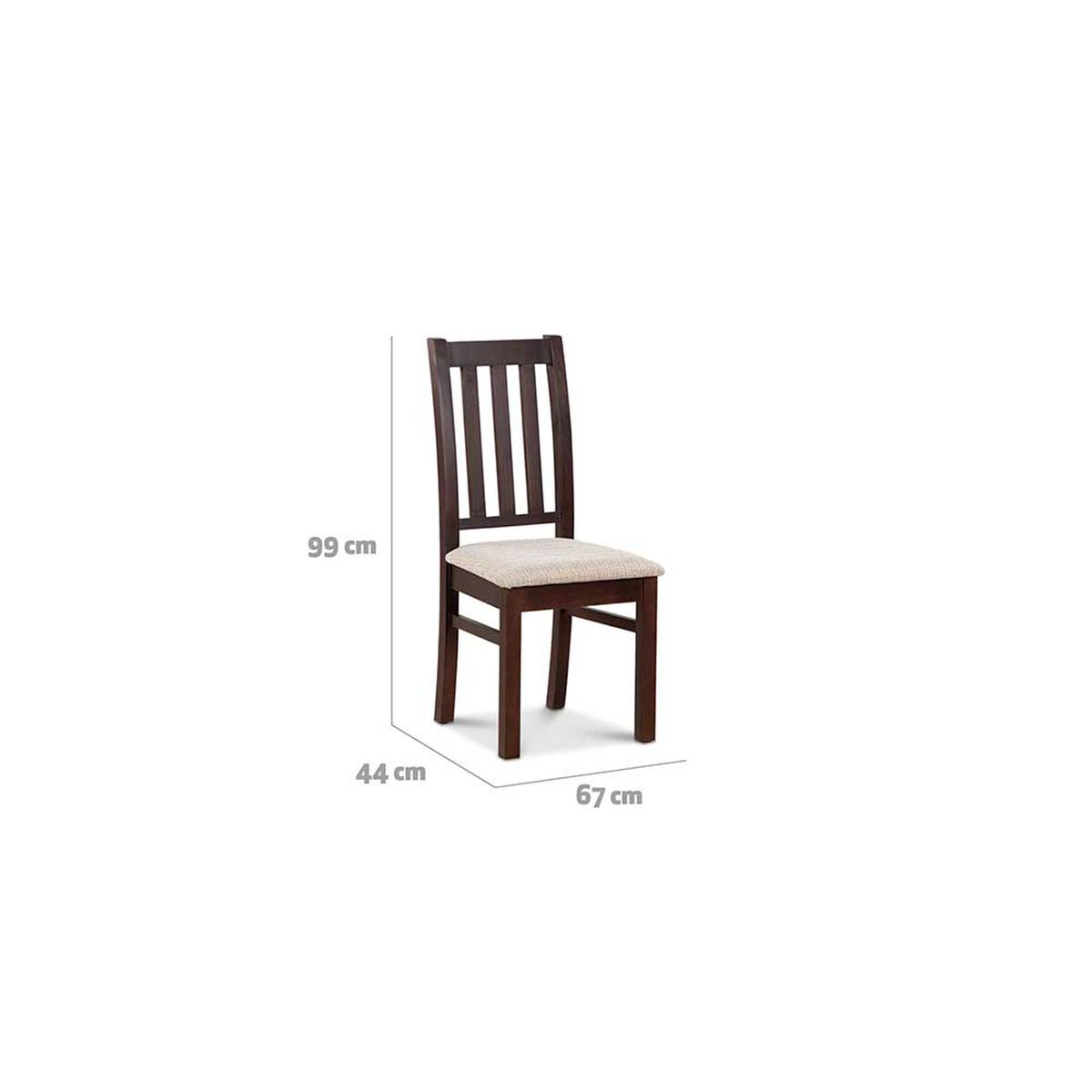 Juego de Comedor CIC Ñuble 6 Sillas Chocolate Beige