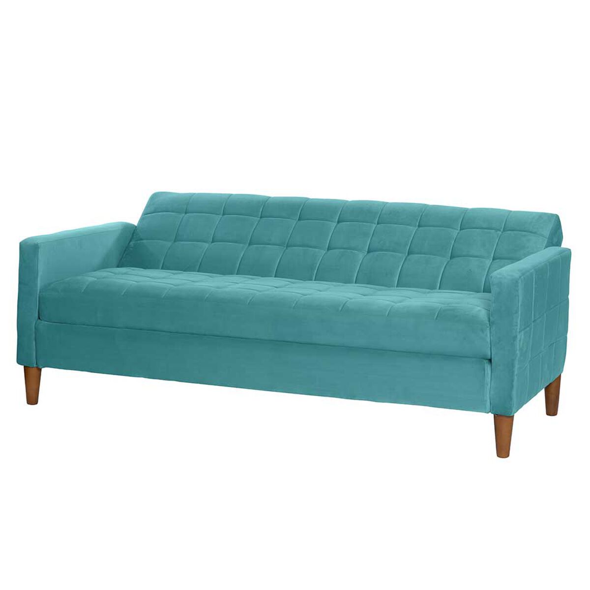 Futón Latam Home Genova Velvet 3 Cuerpos Turquesa