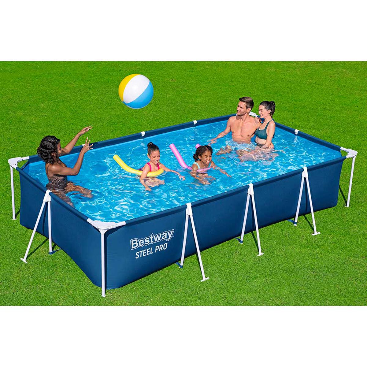 Piscina Estructural Rectangular Bestway Steel Pro 211x400 cm 5700 Litros
