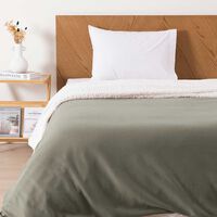 Frazada Mashini Polar-Sherpa Lisa 1.5 Plazas Verde