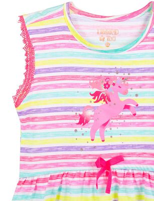 Imagen 2 del producto Pack 2 Vestidos de Algodón Niña Limited Too Rosado