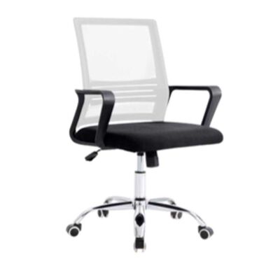 Silla de Escritorio Arthome Santiago Negra Blanca
