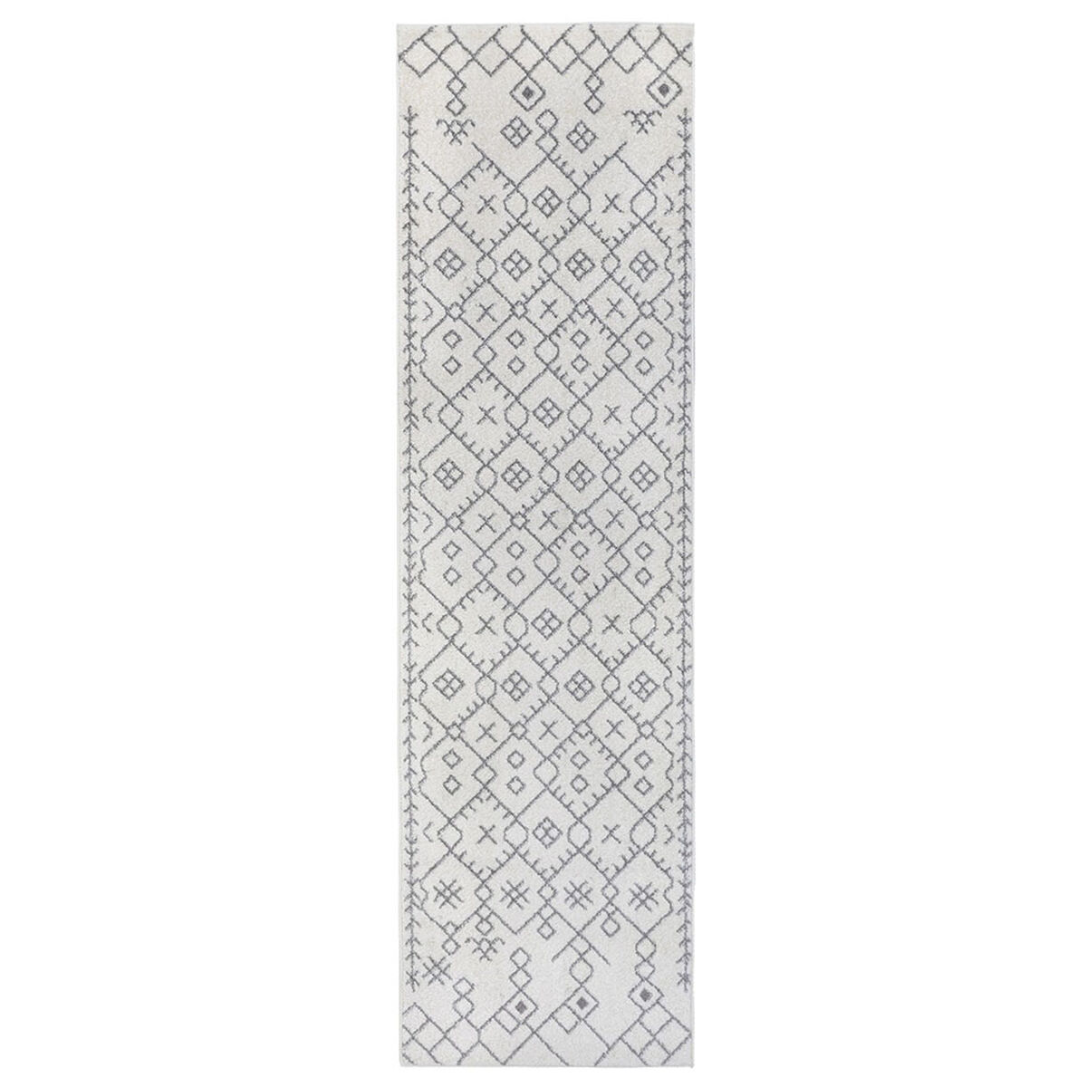 Alfombra de Pasillo Modalfo Florida 70 x 230 cm Blanco