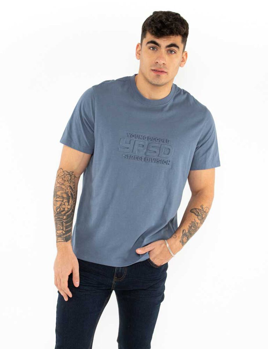 Polera Relieve Manga Corta Hombre Icono