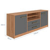 Rack TV Vekkahome Alerce Hasta 70" Caf&eacute;