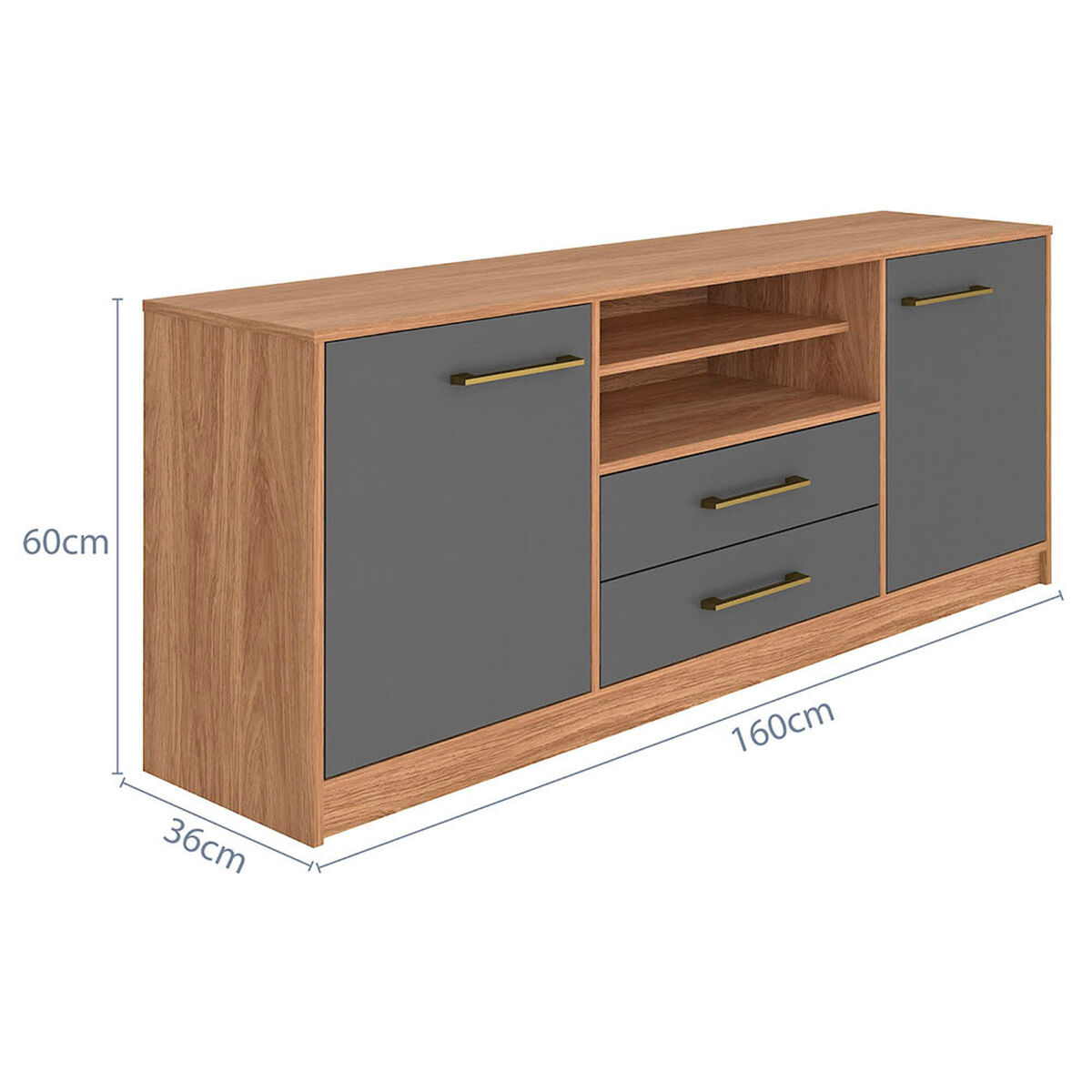 Rack TV Vekkahome Alerce Hasta 70" Caf&eacute;