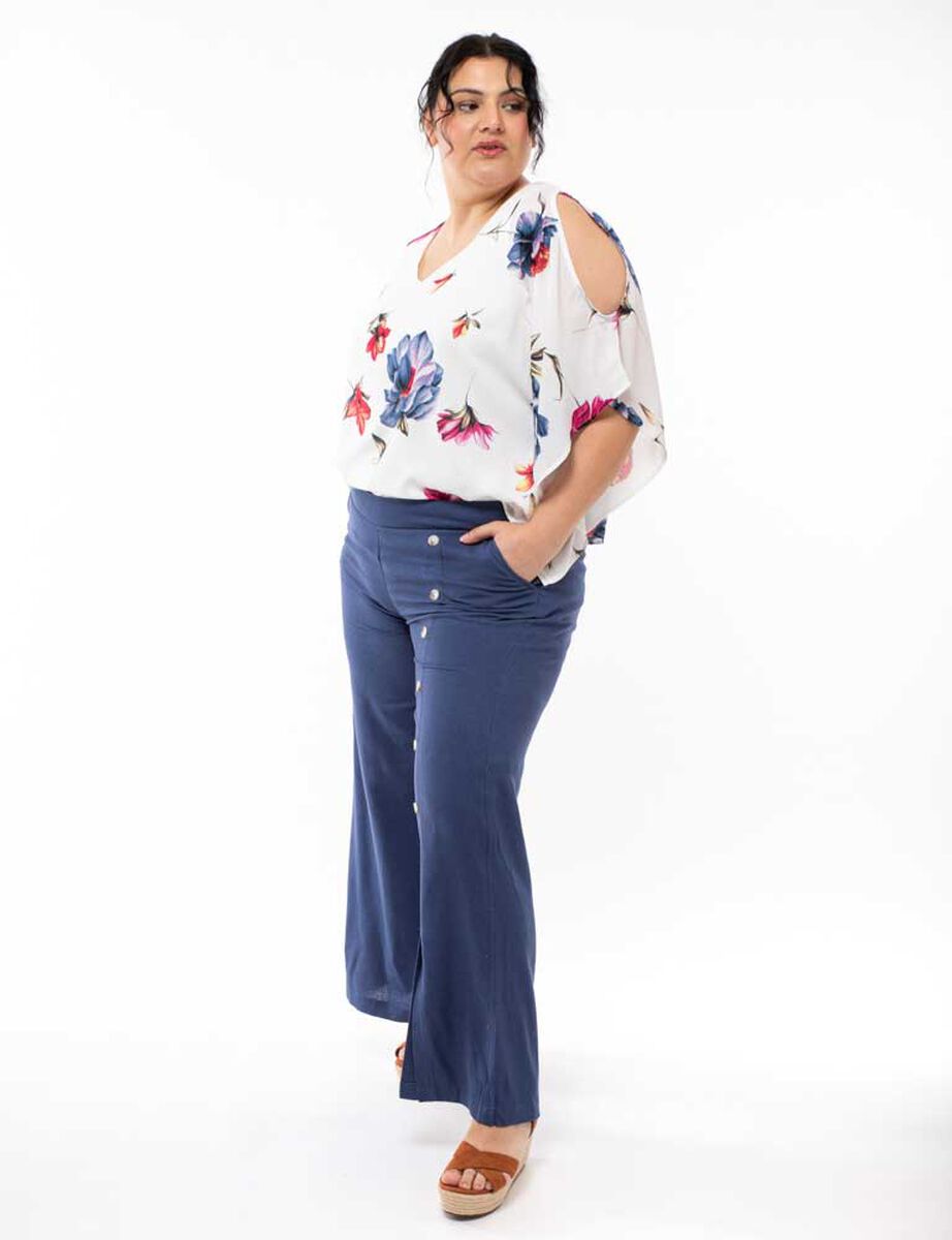 Pantalón Lino Palazzo Mujer Extralindas