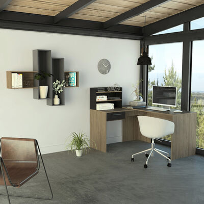 Escritorio en L + Repisa TuHome Bilbao