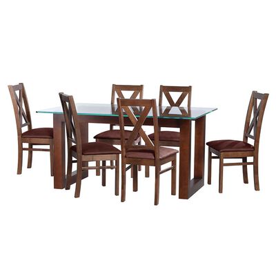 Imagen 1 del producto Juego de Comedor Latam Home Pamplona Cadiz 6 Sillas Cuero Negro