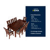 Juego de Comedor Muebles Hema Sevilla 6 Sillas 2 Sitiales Nogal