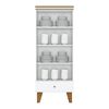 Vitrina Home Mobili Cristal Hasta Blanco