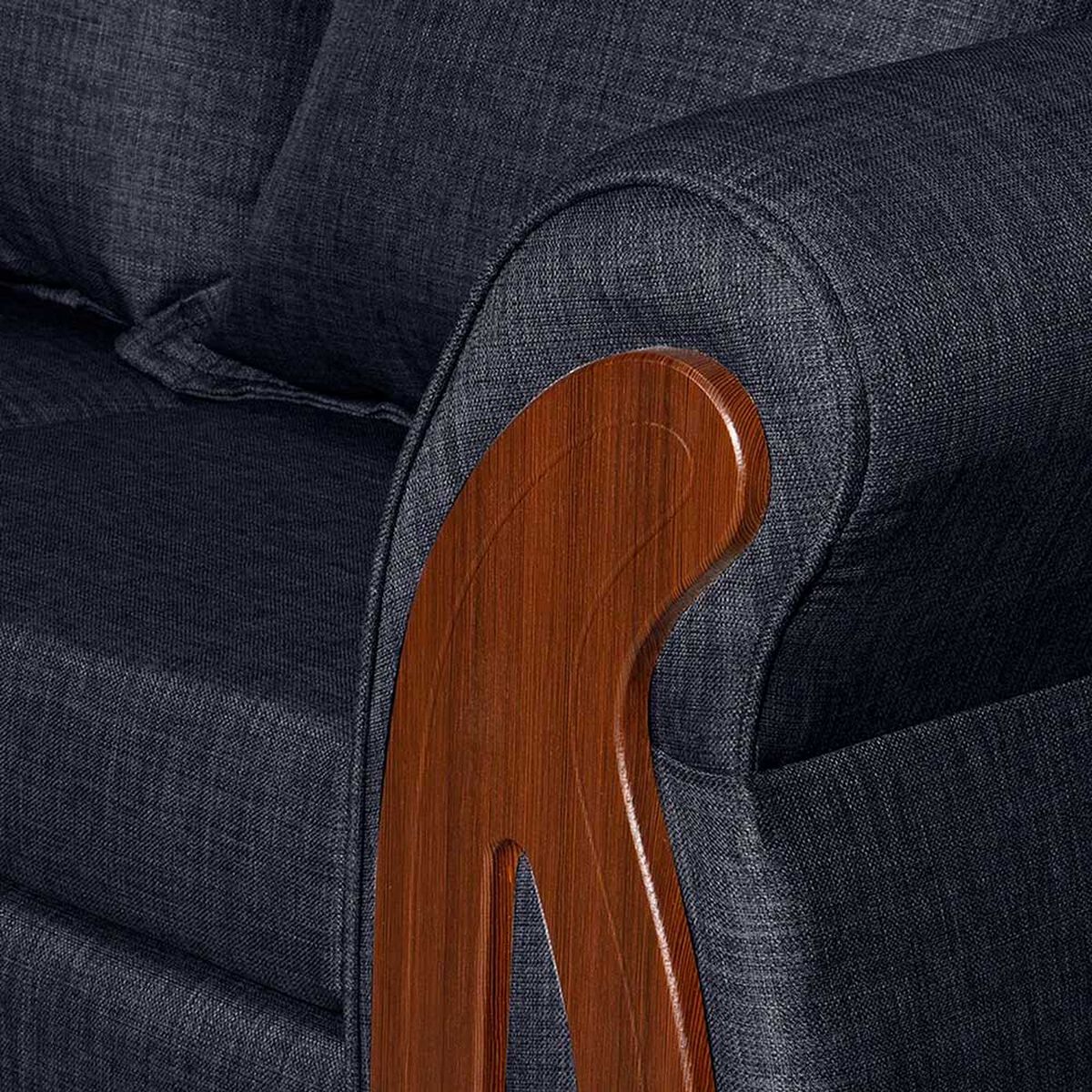 Juego de Living Ruzam Mobel Isidora Sof&aacute; 3 Cuerpos + Dos Sillones 1 Cuerpo Lino Marengo