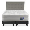 Cama Europea Flex Super King Paradise + Respaldo Design Gris