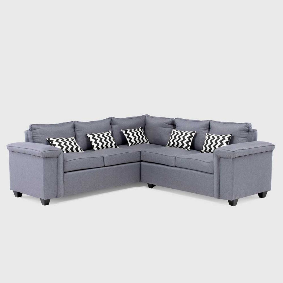 Sof&aacute; Seccional Mons Sicilia 5 Cuerpos Gris