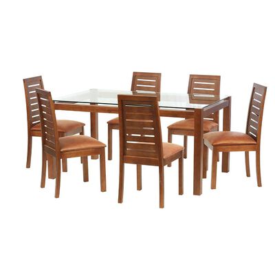 Juego de Comedor Latam Home Barcelona 6 Sillas Tabaco