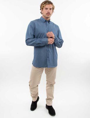 Imagen 2 del producto Camisa Hombre Zibel Azul, Blanco, Gris