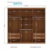 Cl&oacute;set Onessta Buriti 6 Puertas 4 Cajones Jatoba Arena