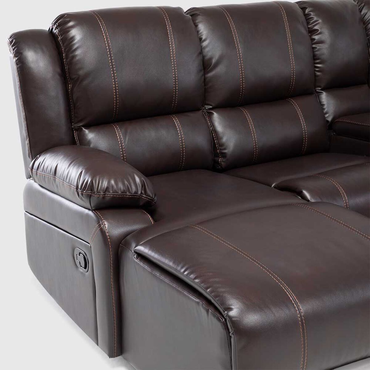 Sof&aacute; Seccional Izquierdo Daniels 5 Cuerpos Caf&eacute;