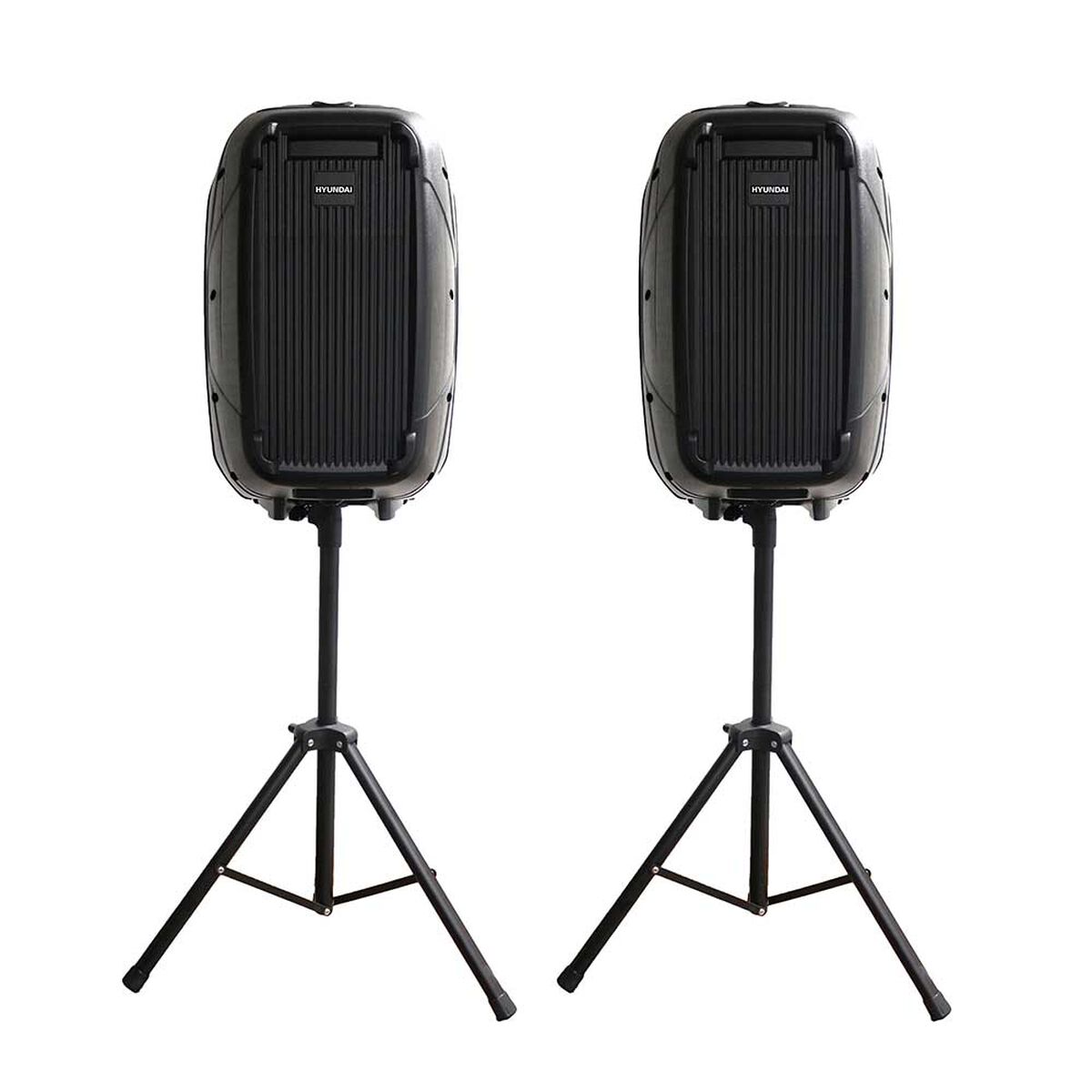 Combo Audio 2 Parlantes Minicomponente + 2 Atriles + Amplificador + Micrófono Inalámbrico Hyundai