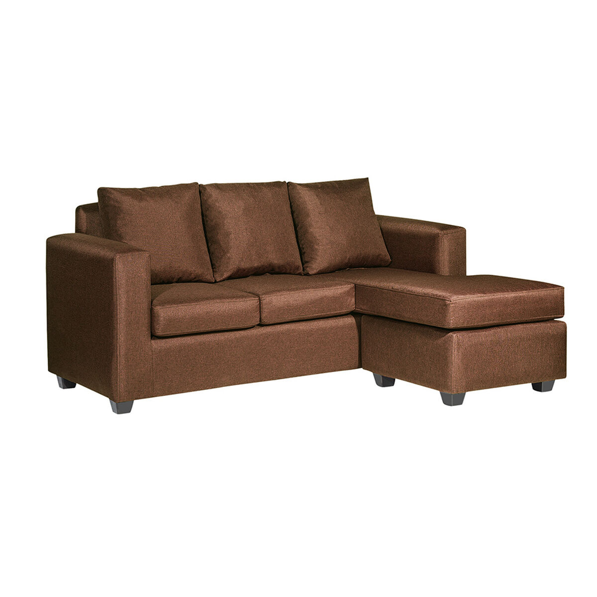 Sofá Seccional Innovamuebles Marco Pouf 1 Cuerpo + Sofá 3 Cuerpos Terracota