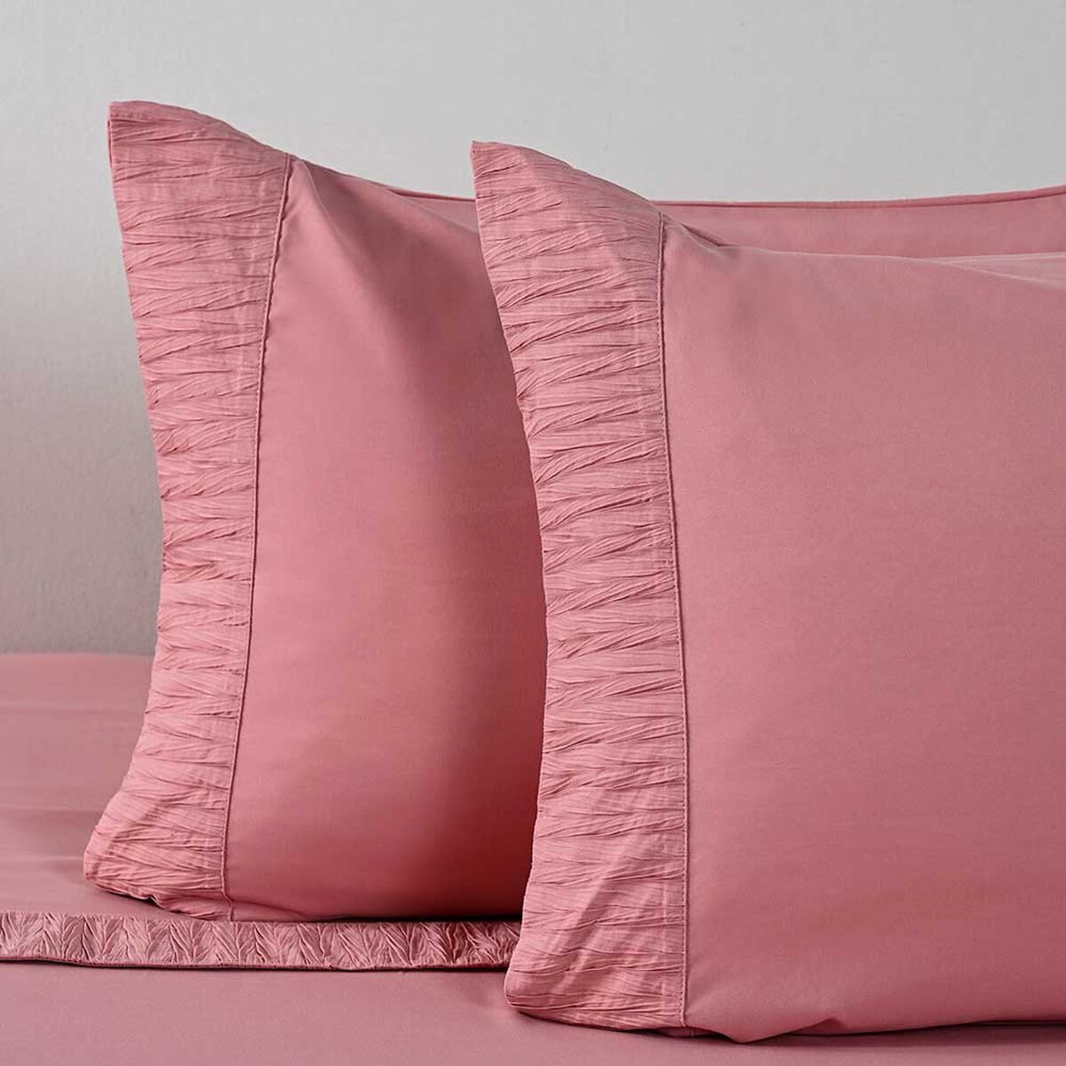 Juego de S&aacute;banas American Family King Plizada Rosa