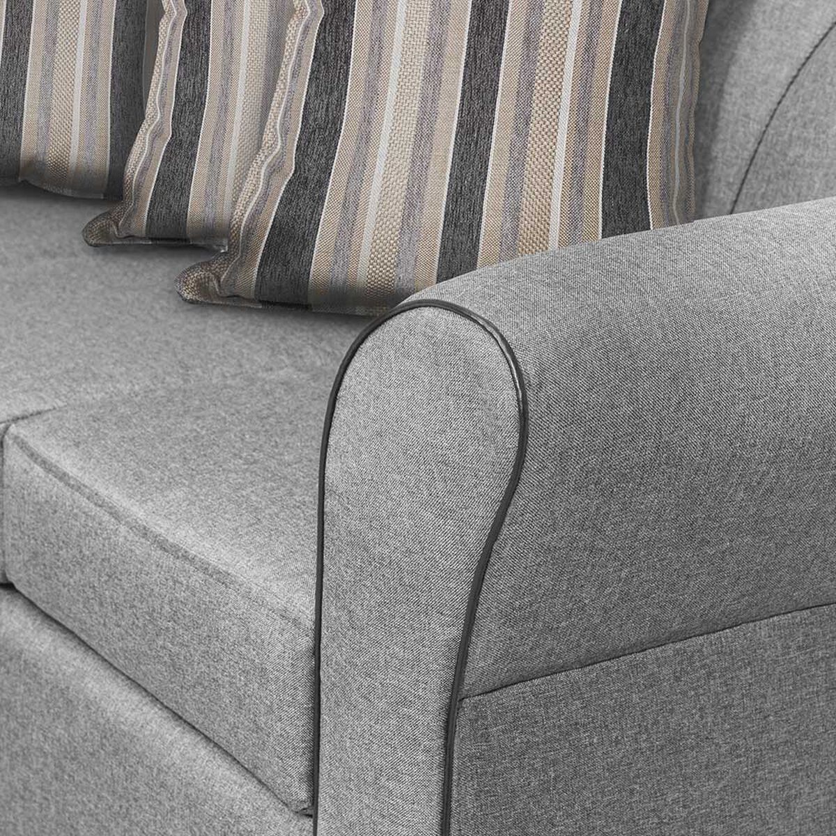 Juego de Living Innovamuebles Ducal Sofá 3 Cuerpos + Dos Sillones 1 Cuerpo Gris Claro