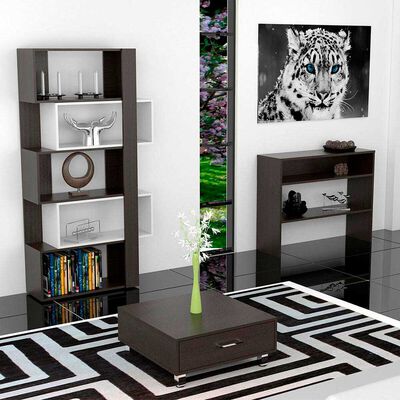 Biblioteca + Mesa de Centro + Arrimo Beijing TuHome