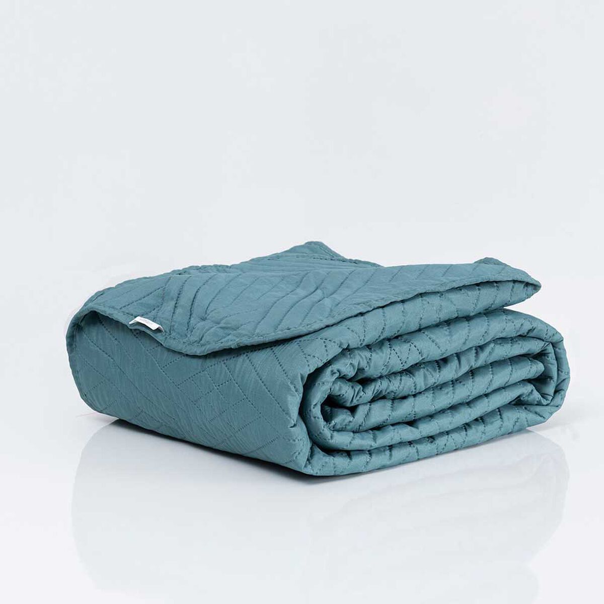 Set Quilt + Juego de S&aacute;banas Mashini 1,5 Plazas Liso Verde