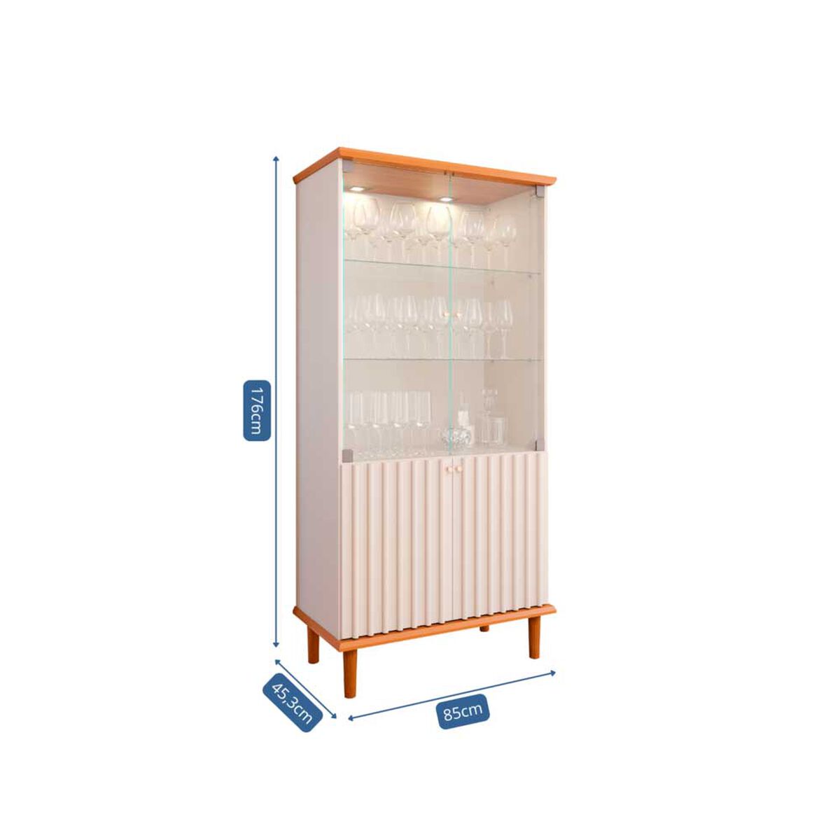 Vitrina Decocasa Luiza Off White Cinamomo