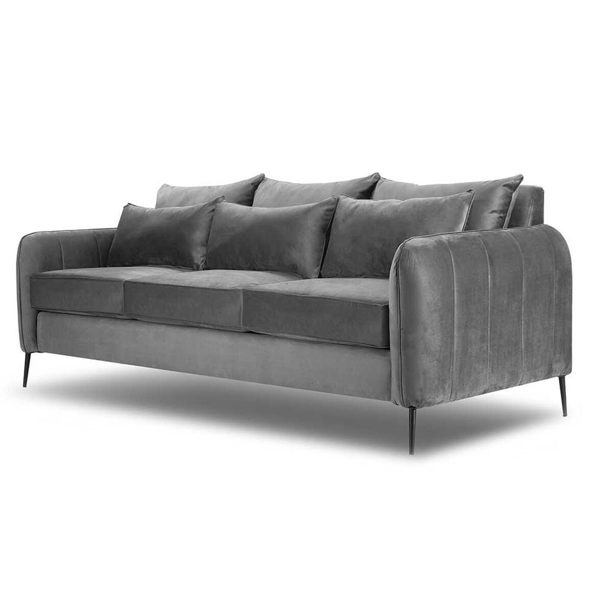 Sofá Innovamuebles Italia Felpa 3 Cuerpos Gris