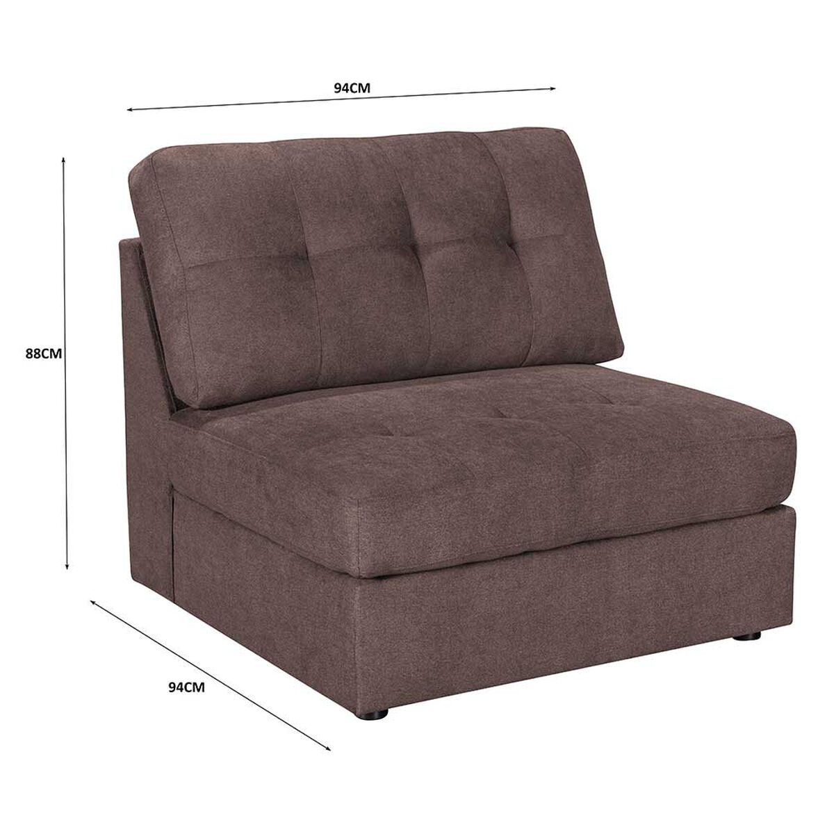 Sofá Modular Casanova New Barnet 4 Cuerpos Chocolate