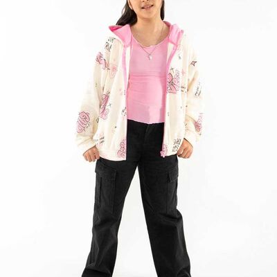 Polerón Con Estampados de Algodón Niña Mila