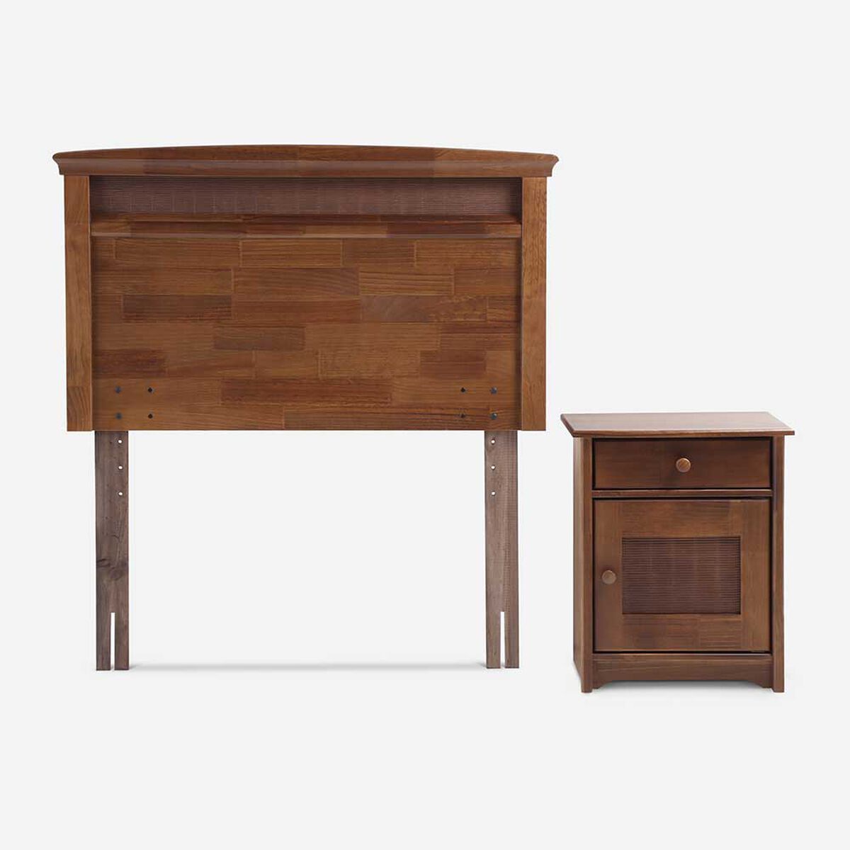 Cama Europea Rosen 1,5 Plazas Indie + Respaldo + Velador Veneto