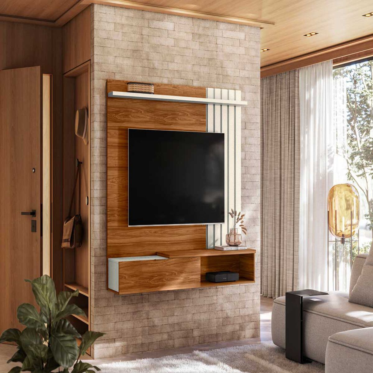 Panel TV Exit Vegas Hasta 65" Blanco