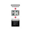 Combo Empotrado Teka Horno HS 445 SS + Encimera HLX 540 KBB0C IX + Campana CX 62120 KOS Inox
