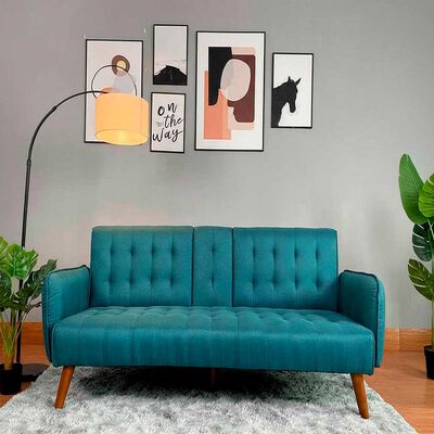 Sof&aacute; Cama Casanova Renata 3 Cuerpos Azul