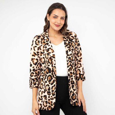 Tapado Mujer Zibel Animal-Pri, Crudo, Negro, Oliva