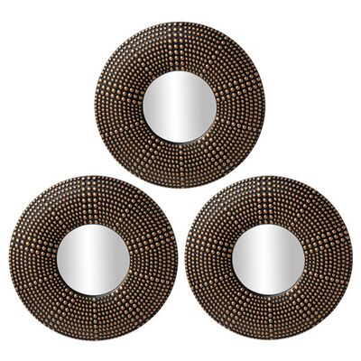 Imagen 2 del producto Set 3 Espejos Plástico Vgo para Colgar Circular 25 cm Dorado