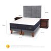 Cama Europea CIC Base Dividida 2 Plazas Súper Premium + Respaldo + Veladores