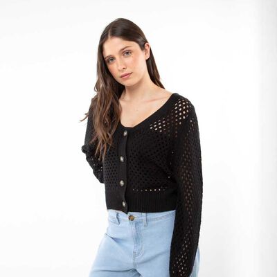 Sweater Crochet Mujer Icono