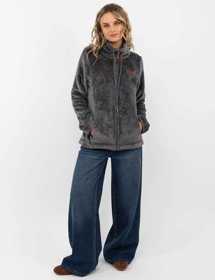 Imagen 2 del producto Polerón Peludo Mujer Icono Gris