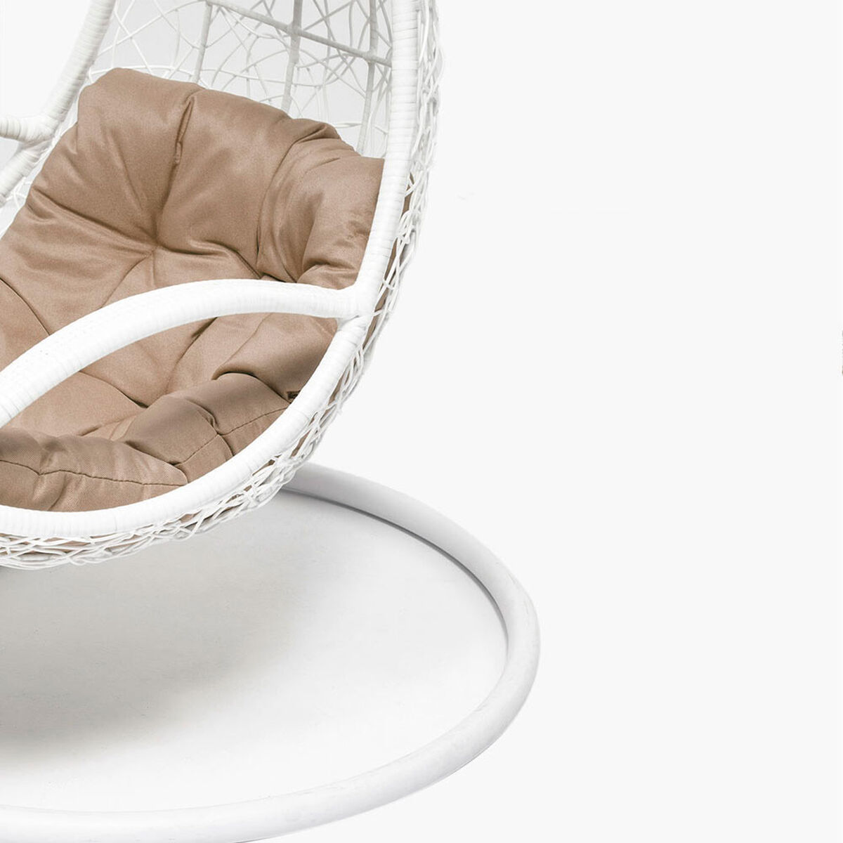 Silla Colgante Rattan Sintético Spazzio Colbun Crema