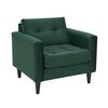 Set 2 Sillones Bodevir Retro Felpa 1 Cuerpo Verde Botella