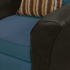 Sofá Elegant Detail Minesota 2 Cuerpos Tela/PU Azul