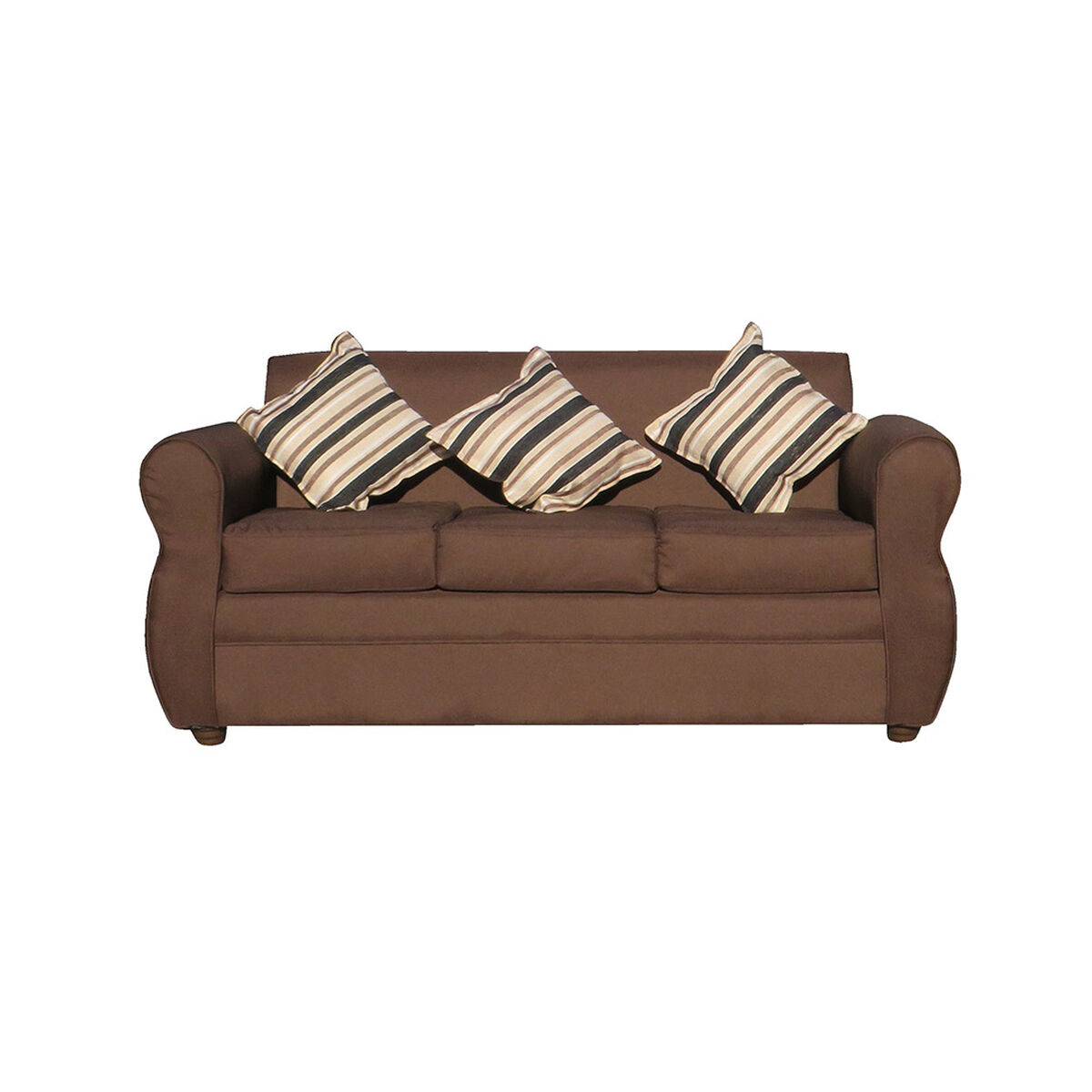 Juego de Living Almore Francia Sof&aacute; 3 Cuerpos + Dos Sillones 1 Cuerpo Caf&eacute;
