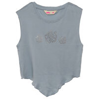 Polera sin Mangas Niña Mila Celeste, Rosa