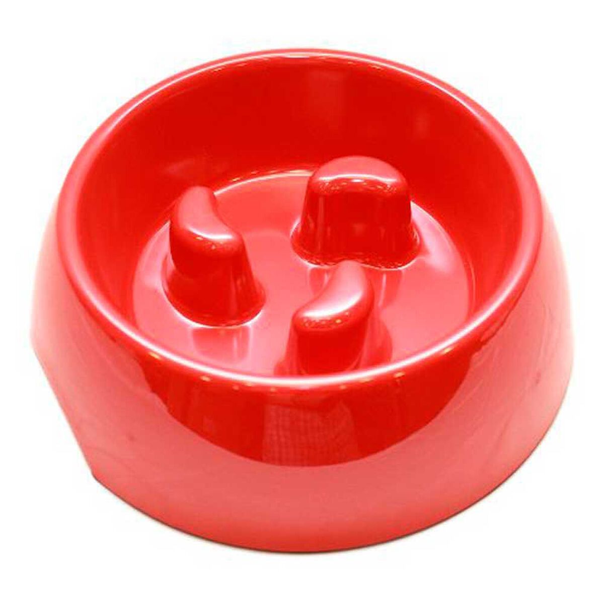 Plato Melamina Anti-ahogo Talla S Rojo Perro Mascan